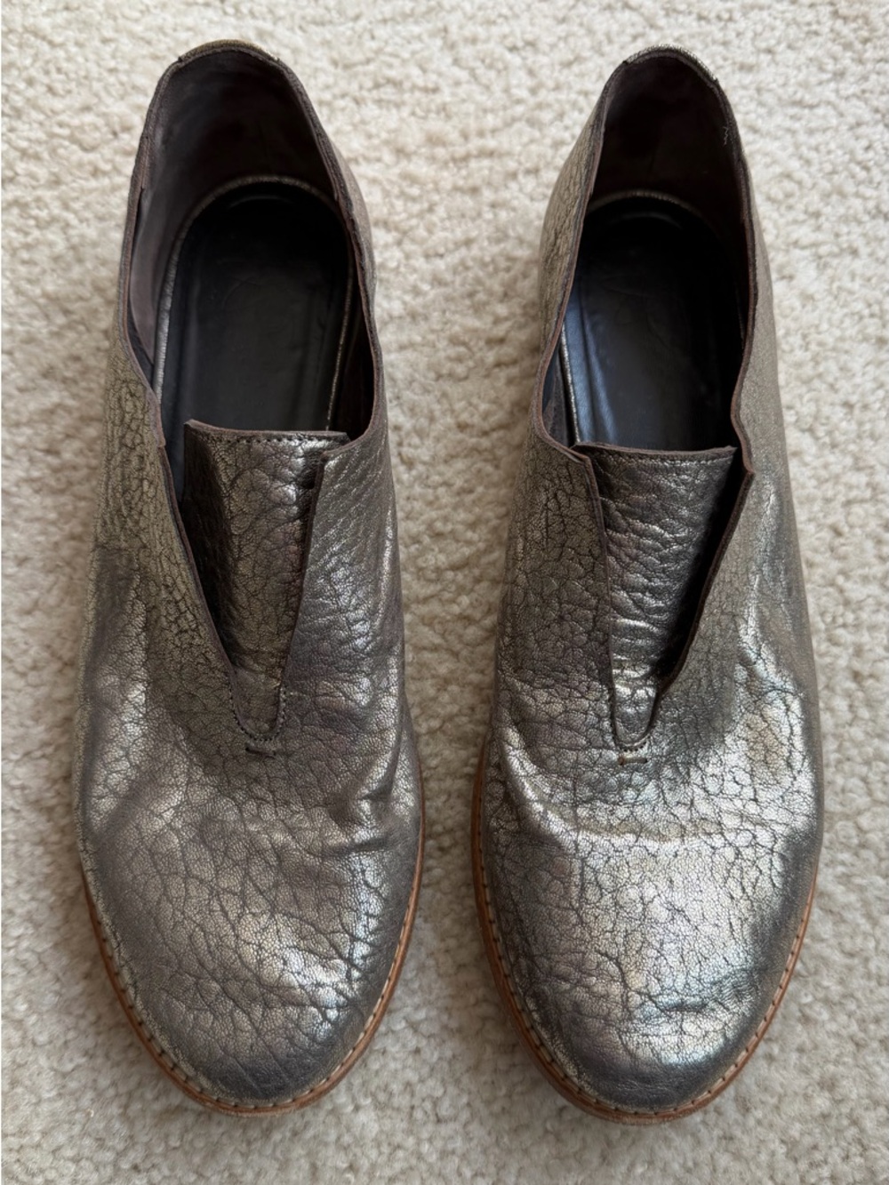 Zero + Maria Cornejo Gold Flats